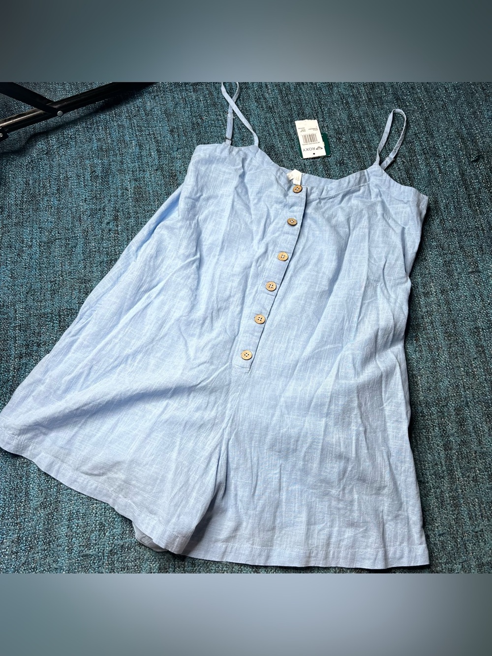 Roxy Afterglow Lights Playsuit Romper in Light Blue Women's Small NWT